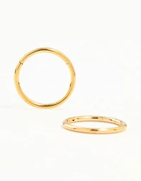 Gold Plated Surgical Steel Medium Sleeper Earrings 10 mm