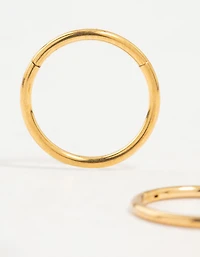 Gold Plated Surgical Steel Medium Sleeper Earrings 10 mm