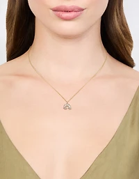 Collier arc-en-ciel en diamants dorés
