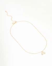 Collier arc-en-ciel en diamants dorés