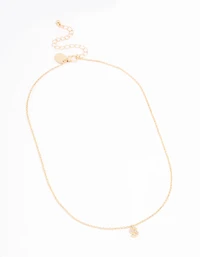 Gold Plated Cubic Zirconia Letter S Necklace