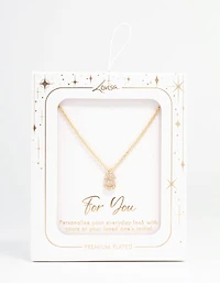 Gold Plated Cubic Zirconia Letter S Necklace