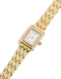 Gold & Diamante Roman Numeral Watch