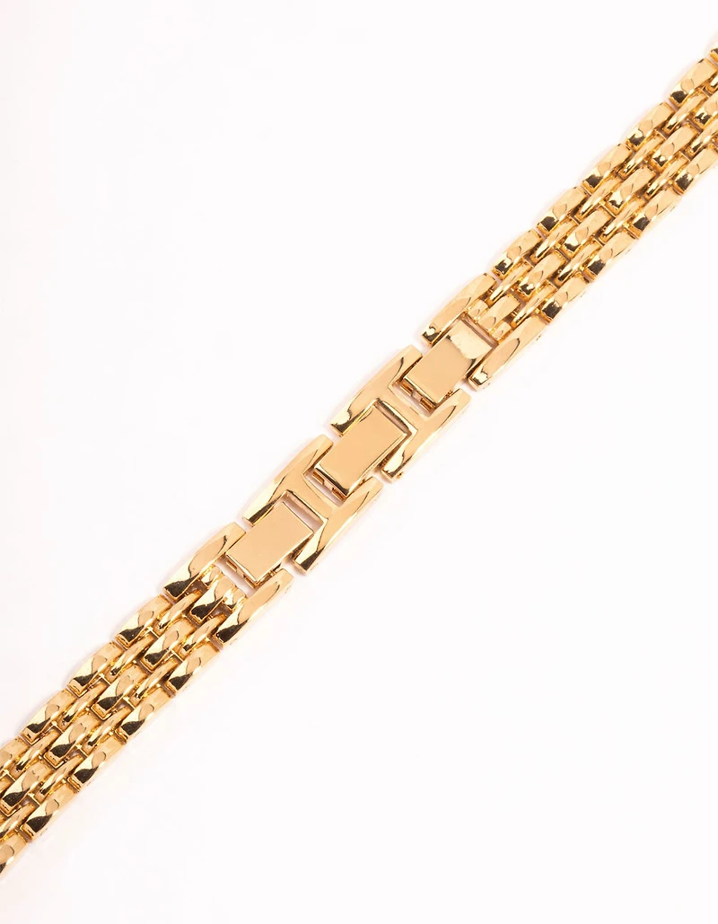 Gold Detailed Chain Watch Strap 38/40/41