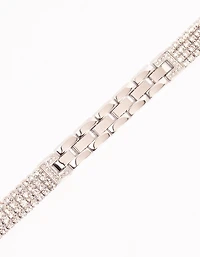 Silver & Diamante Watch Strap 42/44/45