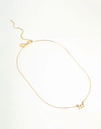 Gold Plated Cubic Zirconia 777 Angel Number Necklace
