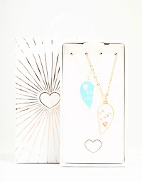 Pink & Blue Best Friends Necklaces 2-Pack