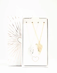 Mixed Metals Angel Necklaces 2-Pack