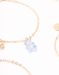 Gold Gummy Bear Bracelets 3-Pack