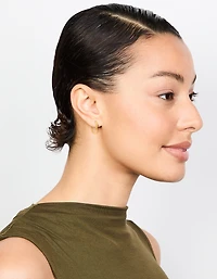 Gold Plated Titanium Medium Classic Hoop Earrings