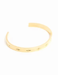 Waterproof Gold Plated Stainless Steel Celestial Wrist Cuff