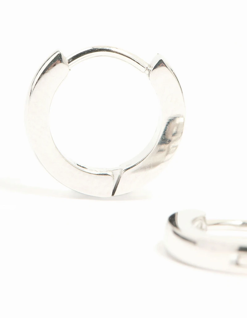 Waterproof Stainless Steel Thin Clicker Earrings