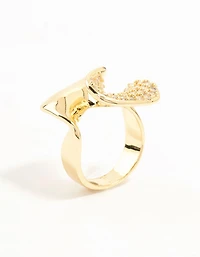 Gold Plated Cubic Zirconia Twisted Ring
