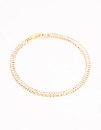 Bracelet de tennis en zircone cubique en or