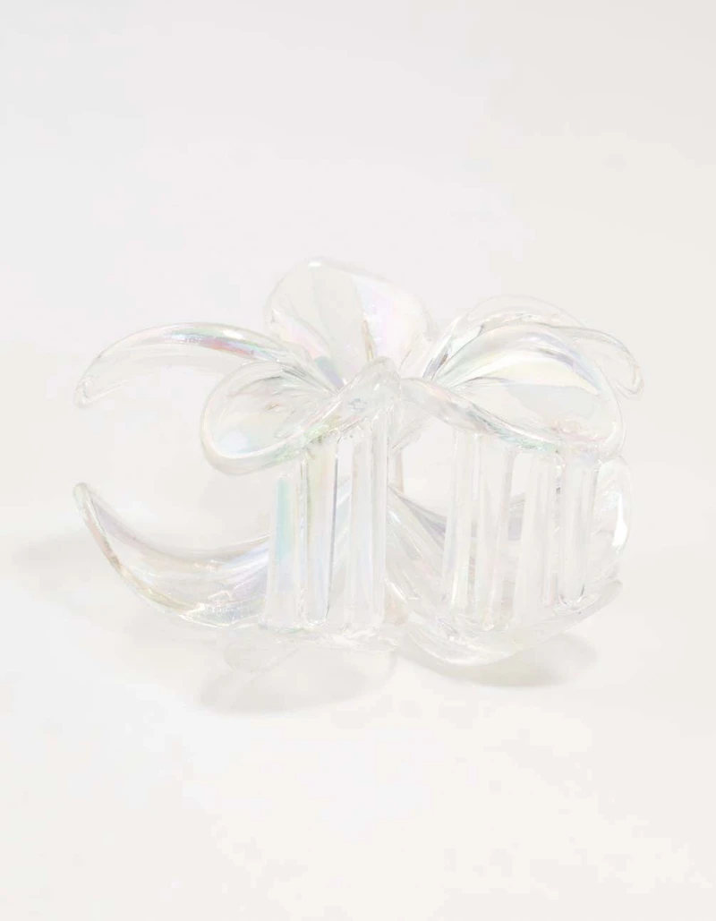 Iridescent Frangipani Hair Claw Clip