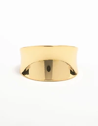 Waterproof Gold Plated Stainless Steel Chunky Ring