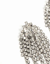 Boucles d’oreilles Gunmetal Diamante Cup Chain Drop