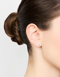 Boucles d’oreilles en forme de cœur en argent sterling plaquées or