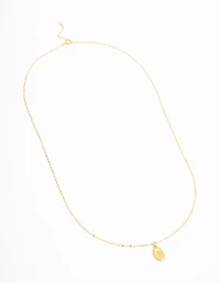 Gold Plated Sterling Silver St. Christopher Pendant Necklace