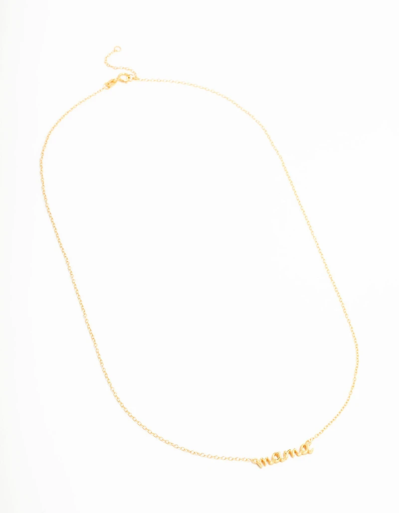 Gold Plated Sterling Silver Mama Necklace
