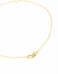 Gold Plated Sterling Silver Mini Heart Bracelet