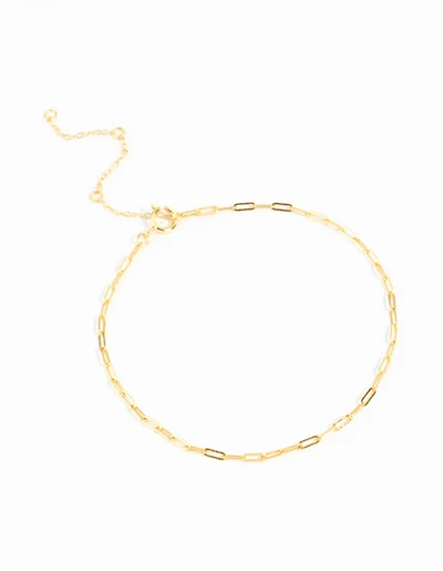 Gold Plated Sterling Silver Open Link Bracelet