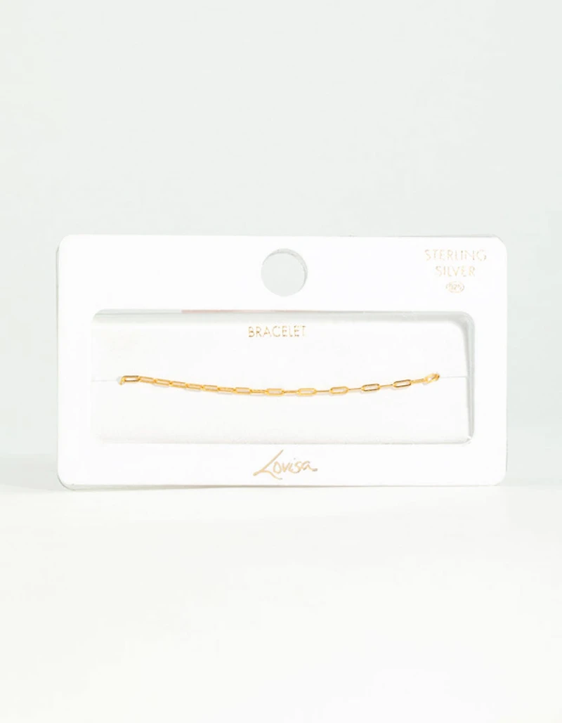 Gold Plated Sterling Silver Open Link Bracelet