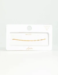 Gold Plated Sterling Silver Open Link Bracelet