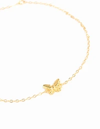 Gold Plated Sterling Silver Butterfly Bracelet
