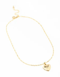 Gold Plated Heart Locket Necklace