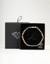 Bracelet de tennis en zircone cubique en or
