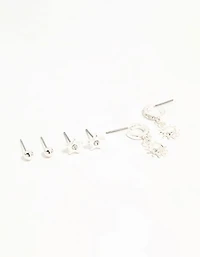 Boucles d’oreilles Silver Diamante Celestial 3-Pack