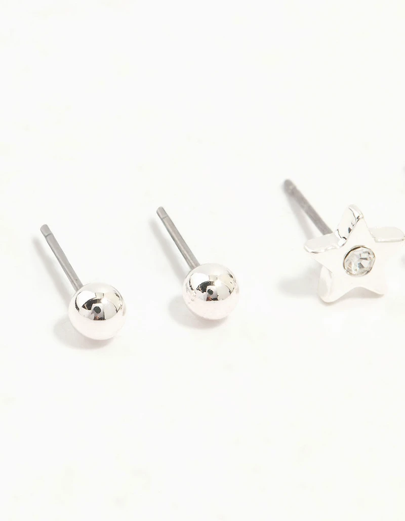 Boucles d’oreilles Silver Diamante Celestial 3-Pack