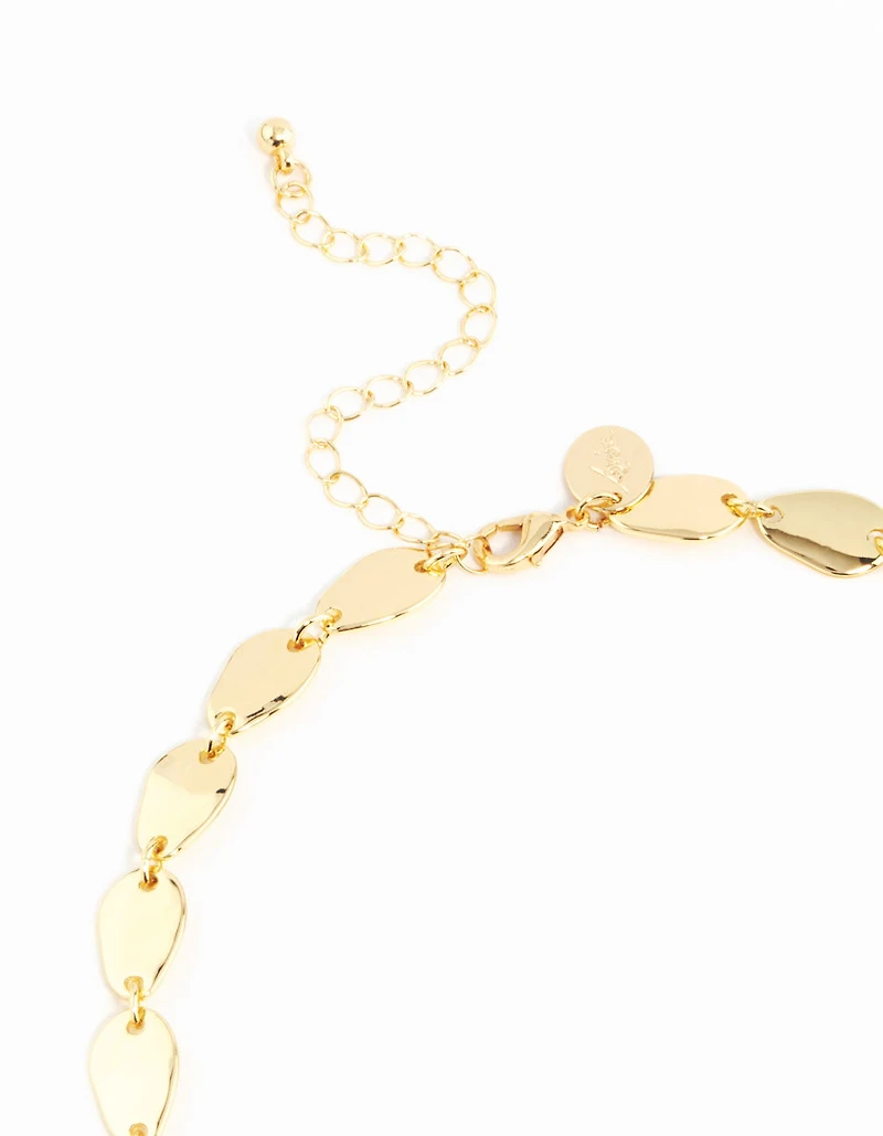 Collier à maillons ovales plaqués or