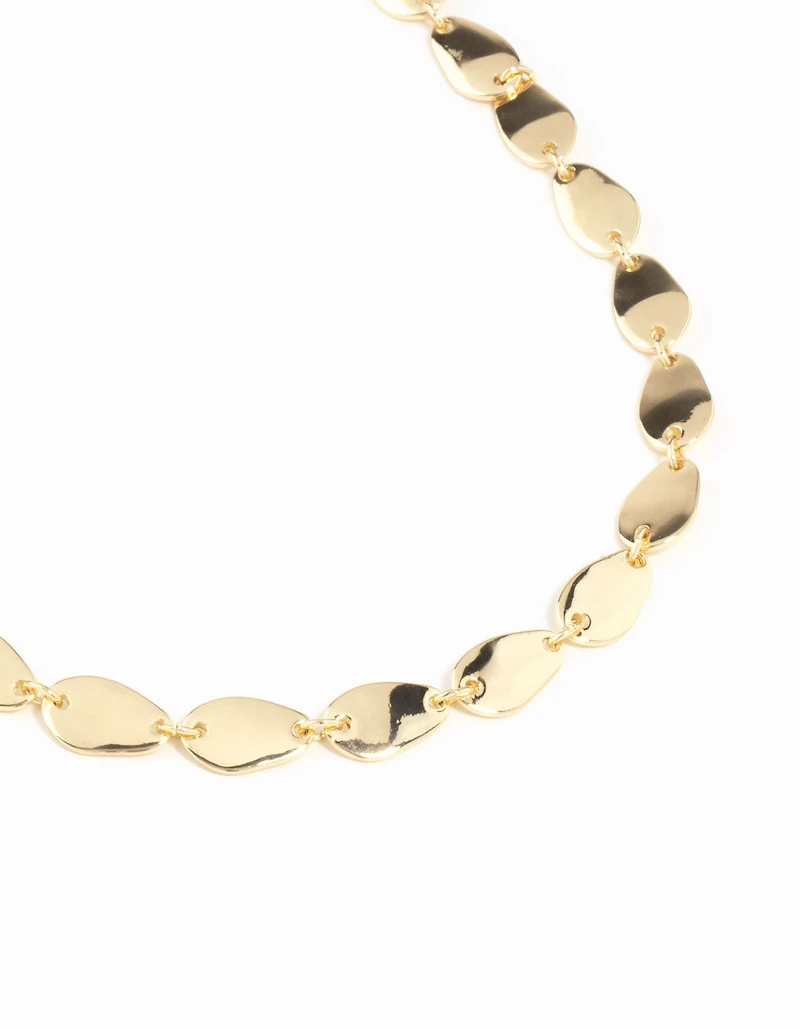 Collier à maillons ovales plaqués or