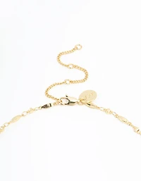 Emerald Cross Chain Y-Necklace