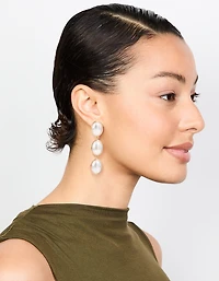 Gold Pearl Drop Earrings