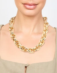 Large Gold Open Chain Necklace