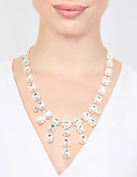 Silver Diamante Pendant Necklace