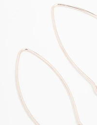 Rose Gold Fine Flower Drop Earrings