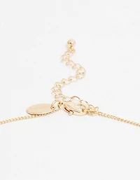Gold Twist Circle Necklace