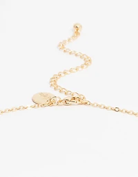 Gold Butterfly Station Necklace