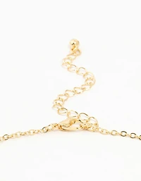Gold Plated Emerald Flower Pendant Necklace