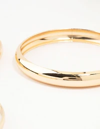 Gold Thick Bangles 3-Pack