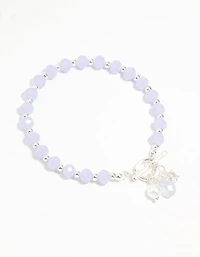 Silver Pearl & Diamante Beaded T&O Bracelet