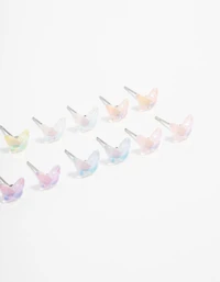 Acrylic Basic Butterfly Stud Earrings 8-Pack