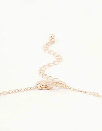 Gold Diamante Butterfly Drop Charm Necklace