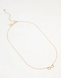 Gold Diamante Infinity Necklace