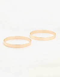 Gold Flat Bangles 2-Pack