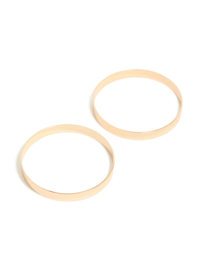 Gold Flat Bangles 2-Pack